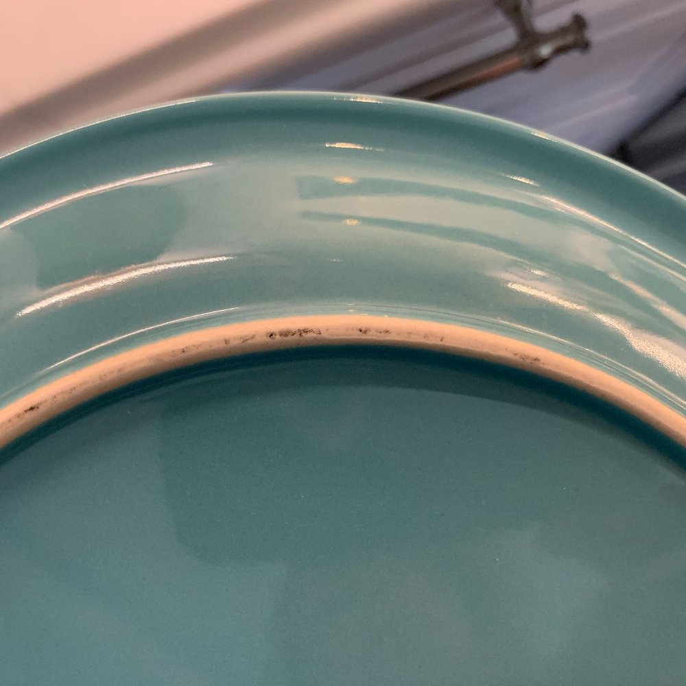 Vintage Crown Corning Japan Teal Serving Platter - Picture 6 of 15
